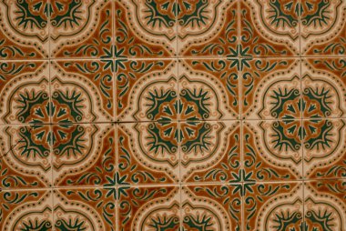 Ayrıntı cepheler üzerinden geleneksel çini 