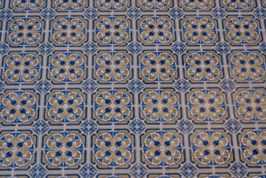 Ayrıntı cepheler üzerinden geleneksel çini 