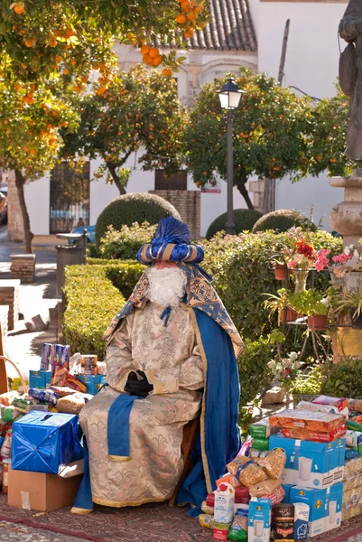 Christmas decoration in street in Portugal — Stock Photo, Image