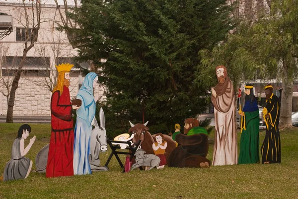 Portekiz sokakta Noel dekorasyon — Stok fotoğraf