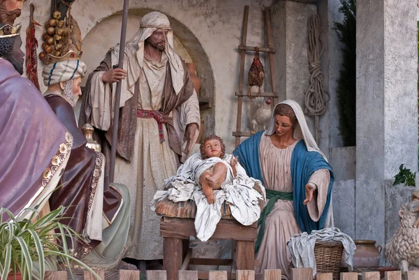 Indoor nativity scene — Stock Photo, Image