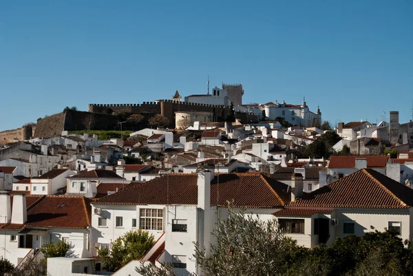 Vista da cidade portugese velha -Estramuz — Fotografia de Stock