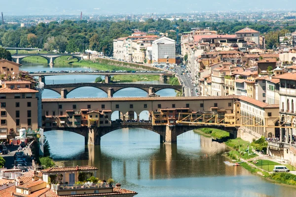 Most ponte vecchio we Florencji, Włochy Obraz Stockowy