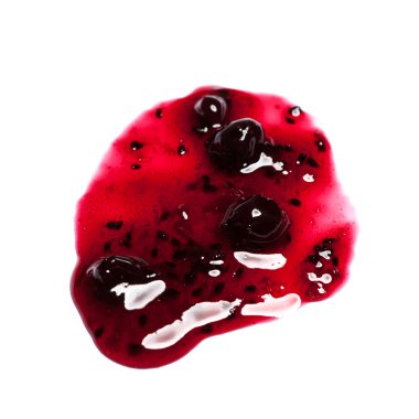 Yaban mersini noktalar, damla ve çizgiler üzerinde beyaz backgro izole jam