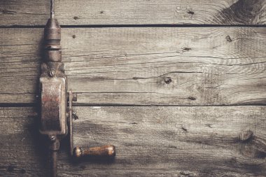 Retro el matkap ahşap tablo