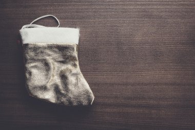 ahşap zemin üzerinde Noel çorap