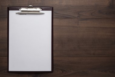 kahverengi ahşap Ofis Masası Not Defteri ile