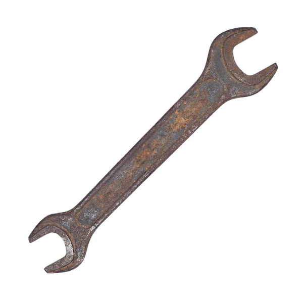 Old rusty screw key isolated — Stock Photo, Image