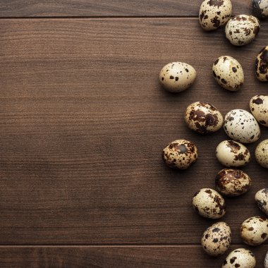 bıldırcın yumurtası kahverengi ahşap tablo