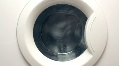 çamaşır makinesi çalışma yakın çekim
