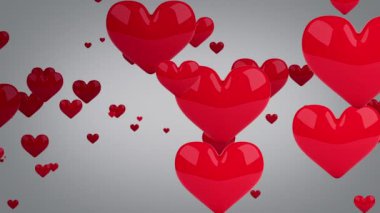 Kırmızı kalpler loopable arka plan
