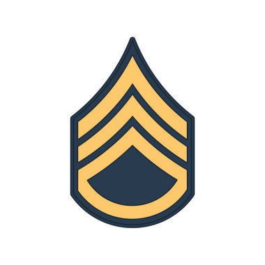 SSG kıdemli başçavuş rütbesi, ABD ordusunun izole edilmiş ikonu. Yetkili rütbede bir astsubay silahlı kuvvetler, polis rütbesine sahip. Birleşik Devletler silahlı kuvvetleri sembolü, üniforma imzalayın.