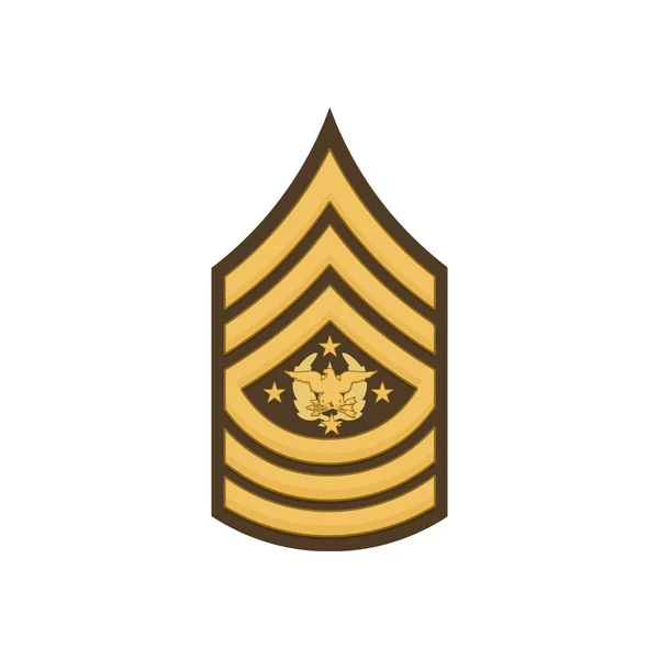 Hlavní Seržant Armádního Odznaku Izolován Vektorová Policie Naverbovala Vojenské Pruhy — Stockový vektor
