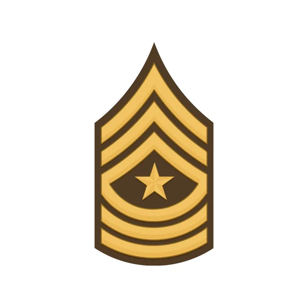 Hlavní Seržant Sgm Voják Vojenské Hodnosti Insignie Izolované Ikony Vektor — Stockový vektor