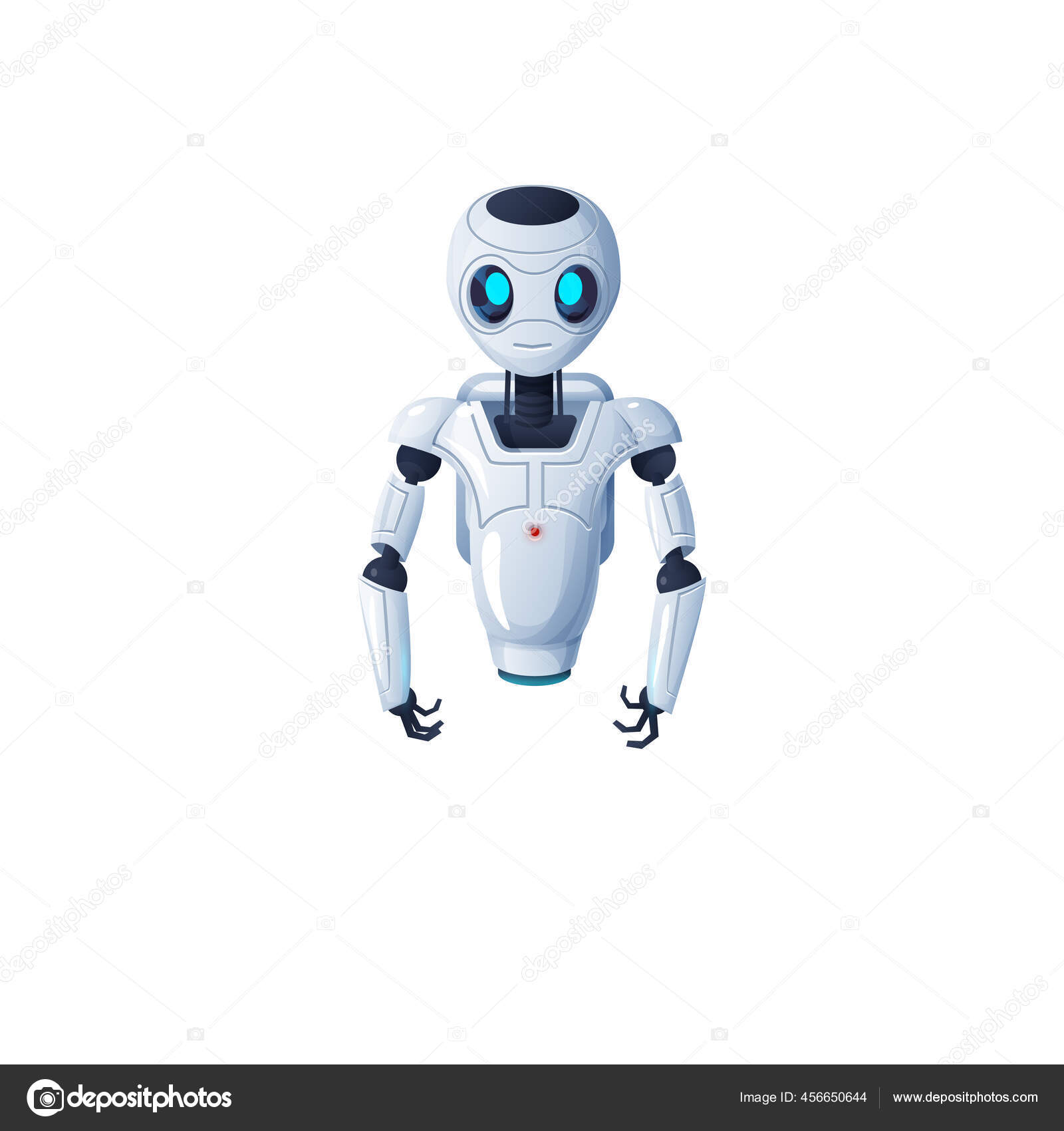 personnages de robots vectoriels pour enfants robot isolé