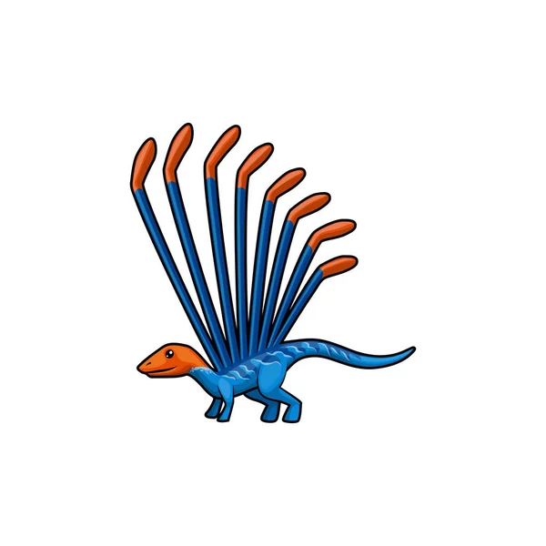 Rajzfilm Spinosaurus rajzfilm terápia dinoszaurusz ikon — Stock Vector