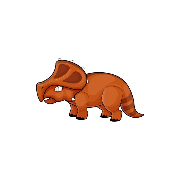 Dinosaure éteint animal isolé dessin animé icône dino — Image vectorielle