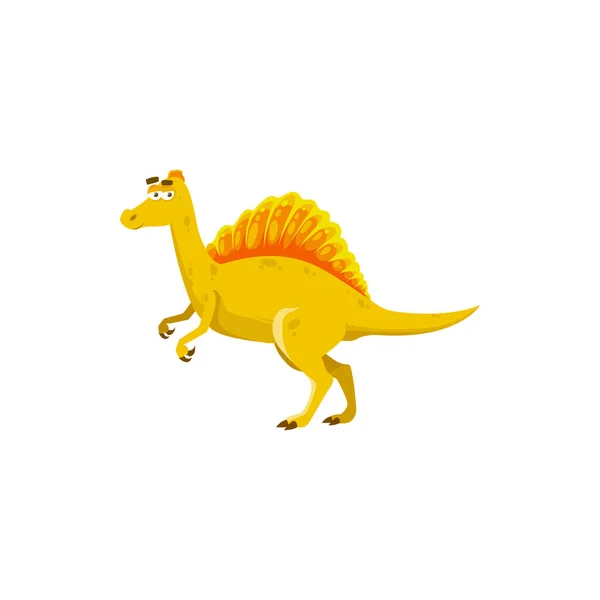 Cartoon Spinosaurus wervelkolom op uitgestorven dinosaurus — Stockvector