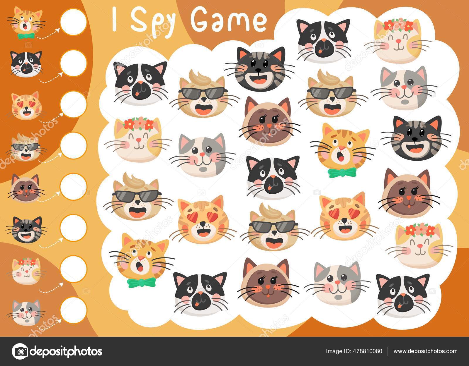 Jogo educativo de sudoku para crianças com gatos fofos