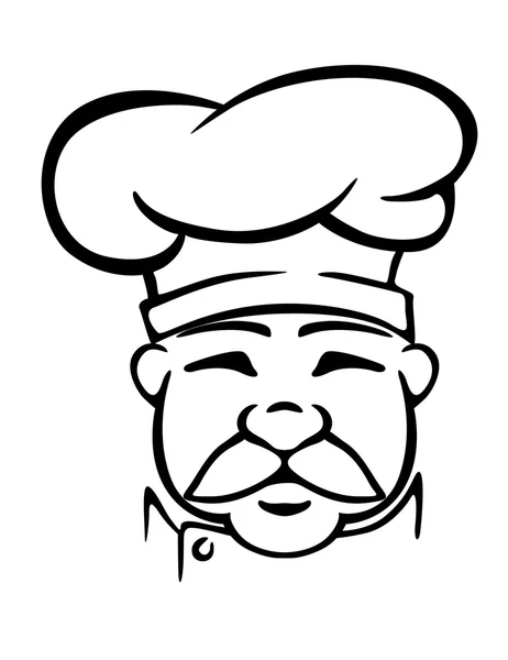 Chef en uniforme tradicional — Vector de stock