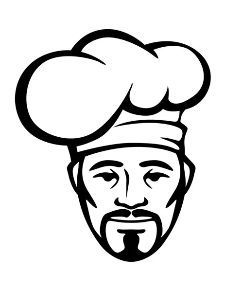 Chef hispano en un toque blanco — Vector de stock