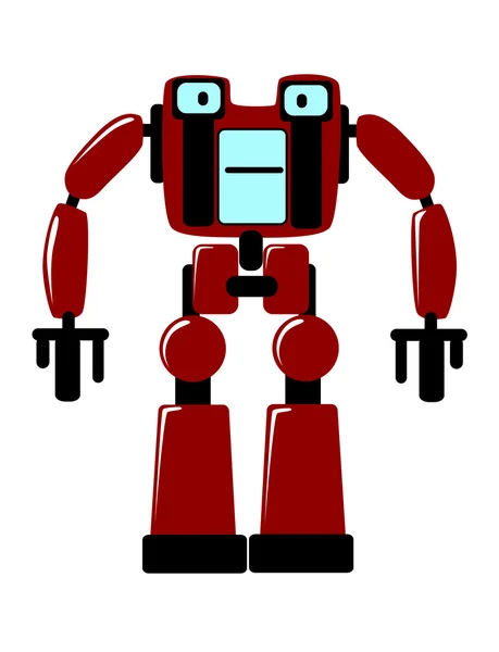 Robot de juguete futurista fuerte — Vector de stock