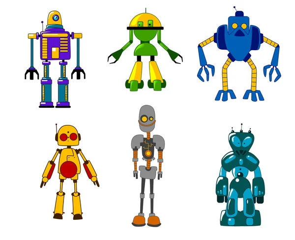 Leketøysroboter og monstre – stockvektor