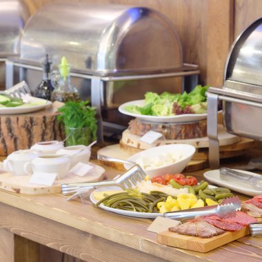 Stili hafif yemekler açık büfe