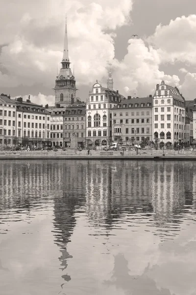 Panorama de uma cidade velha de Estocolmo — Fotografia de Stock