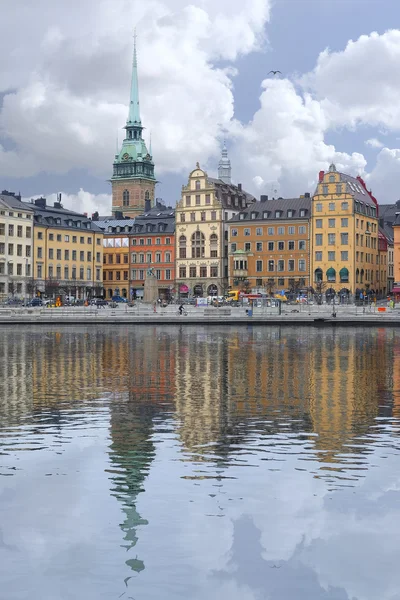 Panorama de un casco antiguo de Estocolmo — Foto de Stock