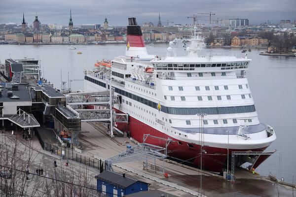 image of a cruise ship near Stockholm