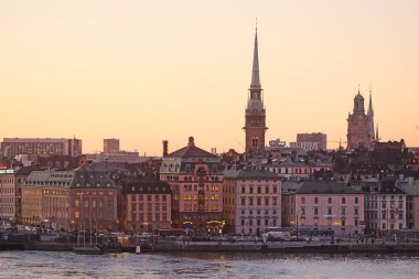 Stockholm görüntü ile gece manzarası