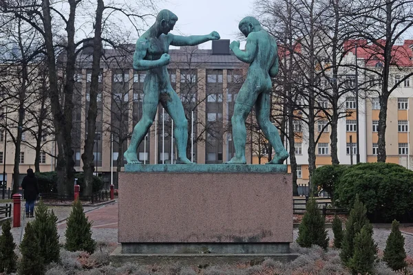 ヘルシンキのボクサーの彫刻 — ストック写真