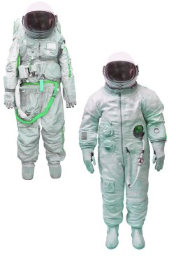 astronot bir uzay giysisi içinde