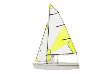 Beyaz arka plan altında izole sailer