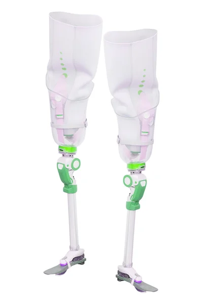 Artificial limb under the white background — Stock Photo, Image