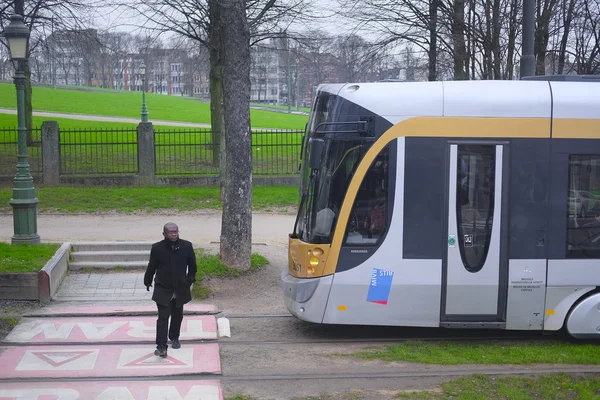 Zug in Brüssel, Belgien — Stockfoto