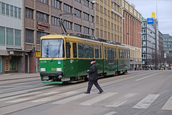 Straßenbahn in Helsinki, Finnland — Stockfoto