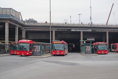 Stockholm'de merkezi otobüs