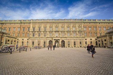 Eski Stockholm şehir sokak görüntü