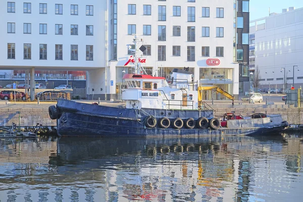 Vrachtschip in Stockholm — Stockfoto
