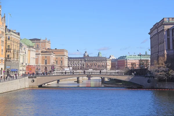 Panorama van de oude stad van Stockholm — Stockfoto