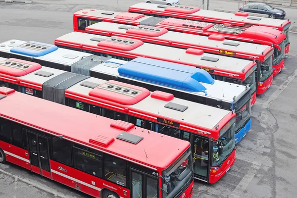 Autobus nel centro di Stoccolma — Foto Stock