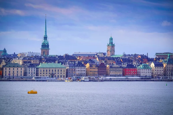 斯德哥尔摩的老城区的全景 — 图库照片