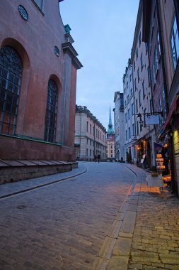  gece cityscape bir Merkezi Stokholm görüntü ile
