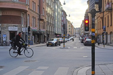 Stockholm, İsveç'te yaşadığı multystoried binalar 