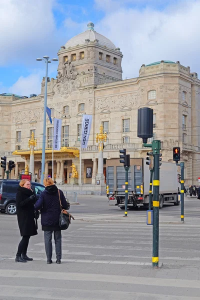 Krajobraz z wizerunku ulicy Starego Miasta w Sztokholmie, Szwecja — Zdjęcie stockowe