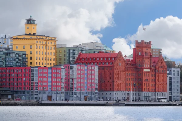 Bâtiments habités à plusieurs étages à Stockholm — Photo