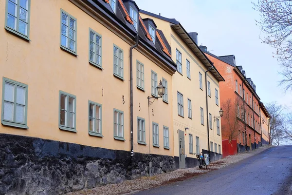 Krajina s obrazem starého města ve Stockholmu — Stock fotografie
