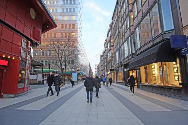  Eski Stockholm şehir sokak görüntü